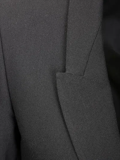 Rick Owens Tailored Jacket With Notched Lapel And Back Vent In Black
