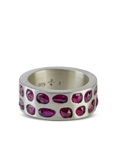 Parts Of Four Sterling Silver Sistema Ruby Ring In Metallic