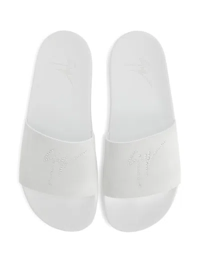 Giuseppe Zanotti Brett Crystal-embellished Leather Slides