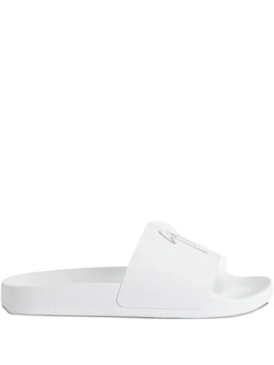 Giuseppe Zanotti Brett Logo-embellished Leather Slides