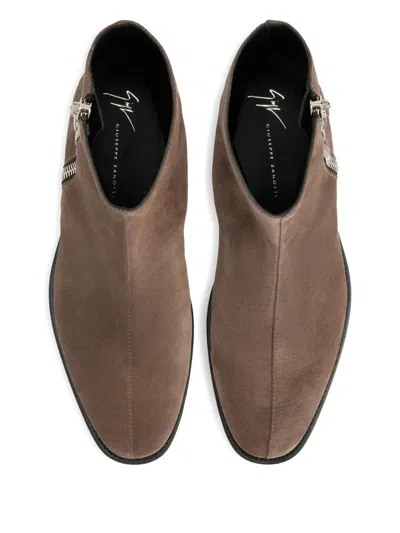 Giuseppe Zanotti Cassian Zip-detail Suede Boots
