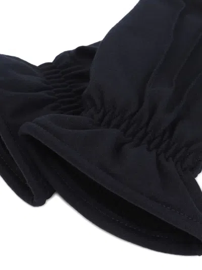 Brioni Cashmere Blend Gloves Elastic Cuffs In Black
