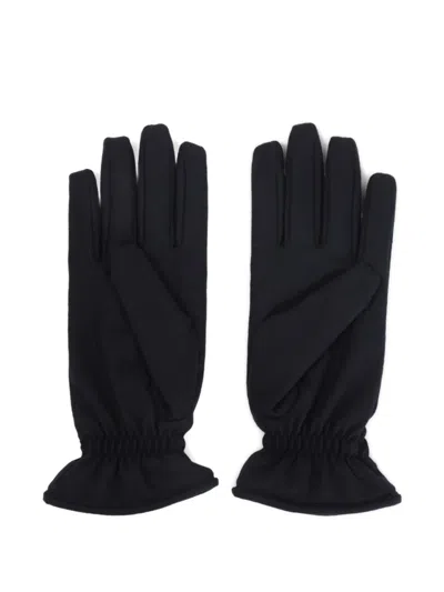 Brioni Cashmere Blend Gloves Elastic Cuffs In Black