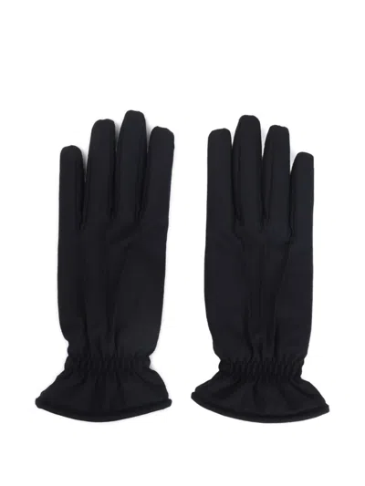 Brioni Cashmere Blend Gloves Elastic Cuffs In Black