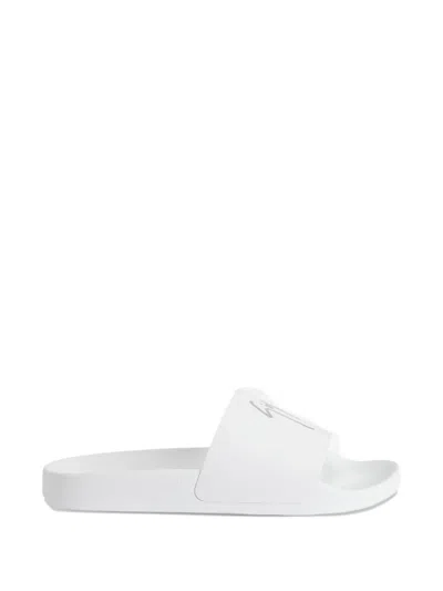 Giuseppe Zanotti Brett Leather Logo-print Slides