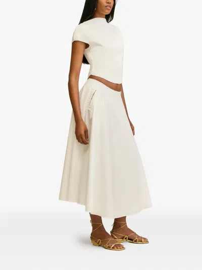 Cult Gaia Virginiana Cropped T-shirt In White
