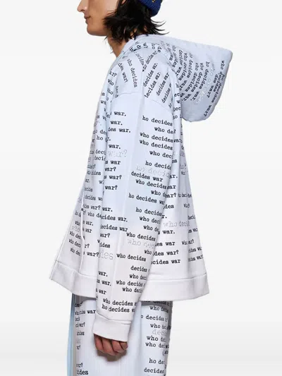 Who Decides War Scripture Zip-up Hoodie In Blue