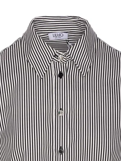 Liu •jo Striped Shirt In Gray
