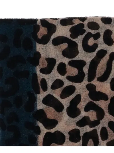 Faliero Sarti Maila Cashmere Scarf With Leopadrata Pattern In Animal Print