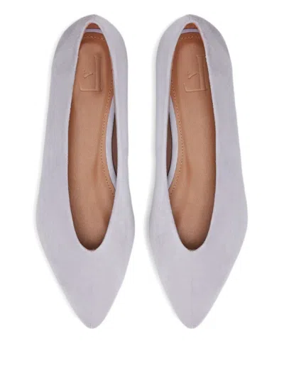 Flattered Pointed-toe Suede Flat Pumps In Purple