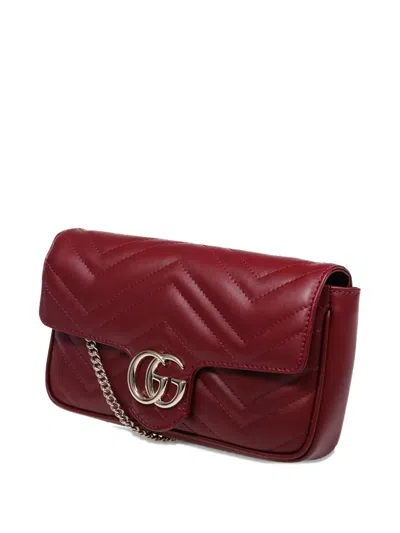 Gucci Gg Marmont Mini Crossbody Bag In Red