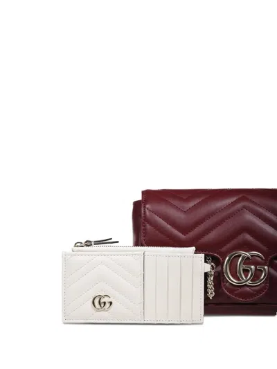 Gucci Gg Marmont Mini Crossbody Bag In Red