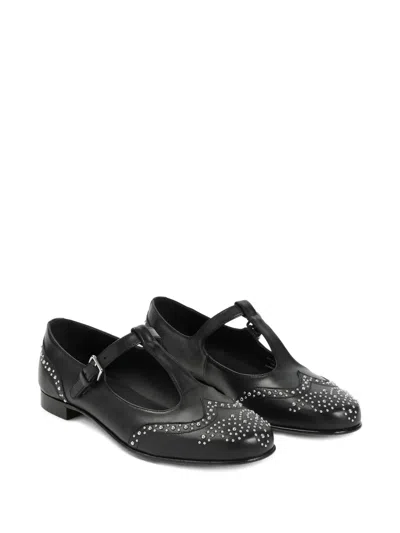 Church's T-bar Studded Flat Pumps