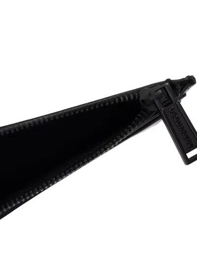 Dsquared2 Zip-fastening Logo Cardholder In Black