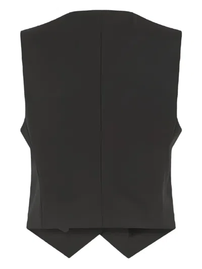 Seventy V-neck Buttoned Waistcoat In Black