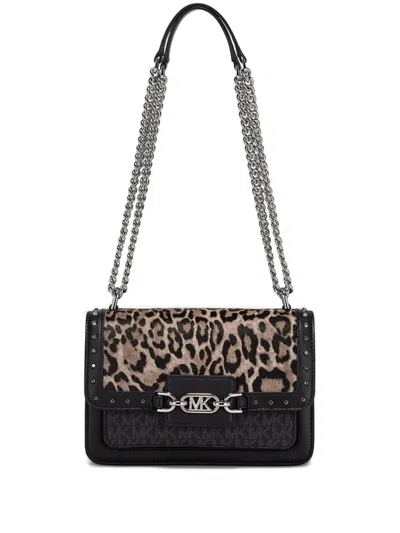Michael Michael Kors Panelled Leopard-print Shoulder Bag