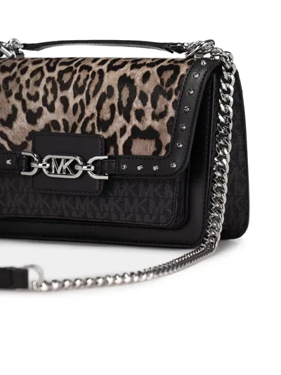 Michael Michael Kors Panelled Leopard-print Shoulder Bag