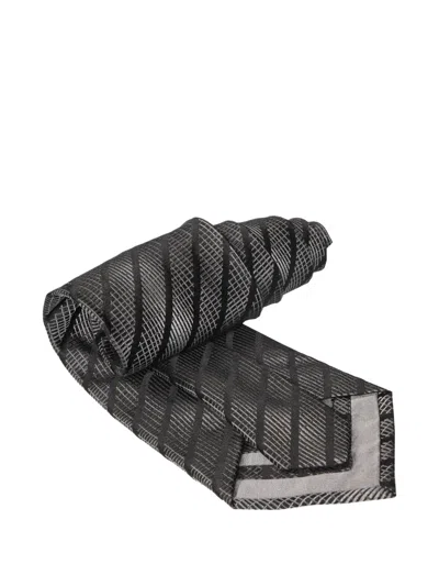 Zilli Stripe-pattern Tie In Gray