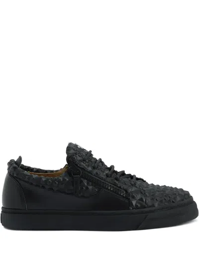 Giuseppe Zanotti The Manhattan Stud-embellished Sneakers In Black