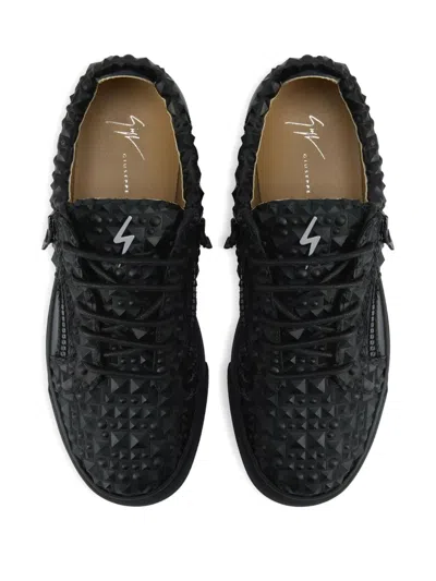 Giuseppe Zanotti The Manhattan Stud-embellished Sneakers In Black