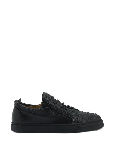 Giuseppe Zanotti The Manhattan Stud-embellished Sneakers In Black