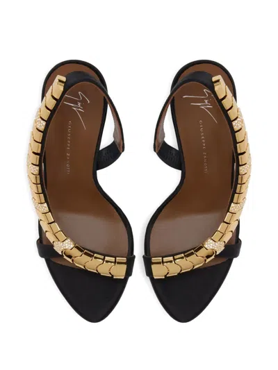 Giuseppe Zanotti 105mm Dafne Satin Slingback Sandals