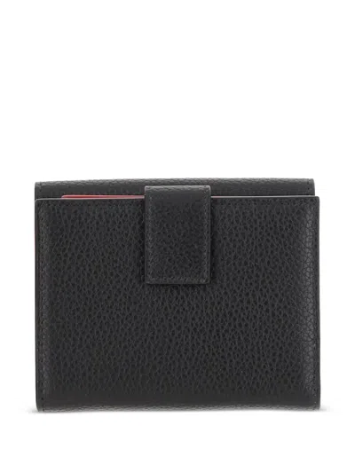 Ferragamo Gancini-plaque Wallet In Black