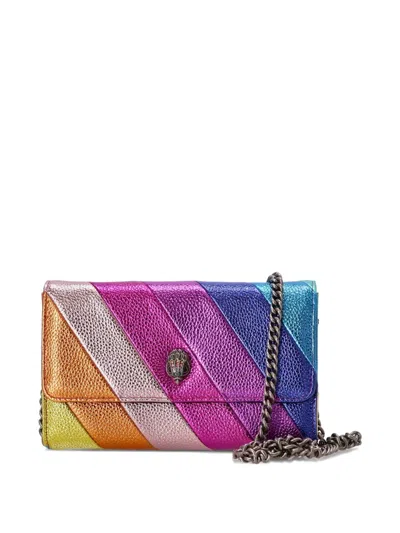 Kurt Geiger Rainbow-stripe Metallic Clutch Bag
