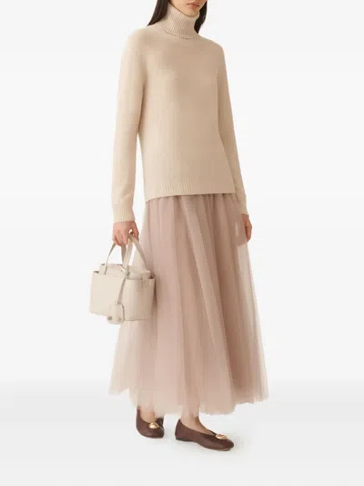 Fabiana Filippi Wool Blend Turtleneck Sweater In Pink