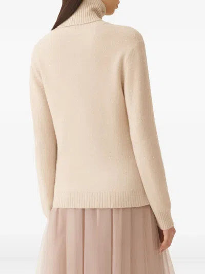 Fabiana Filippi Wool Blend Turtleneck Sweater In Pink