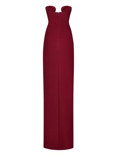 Nensi Dojaka Cut-out Side-slit Maxi Dress In Gold
