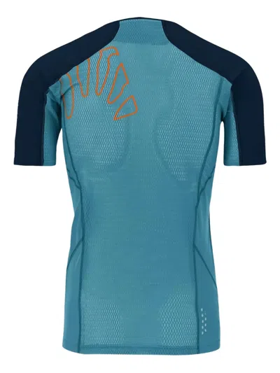 Karpos Contrast-panel Short-sleeve T-shirt In Blue