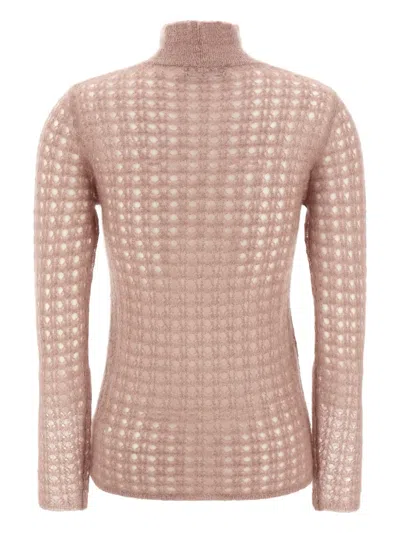 Fabiana Filippi Crochet Sweater Sweaters And Cardigans Pink In Pink