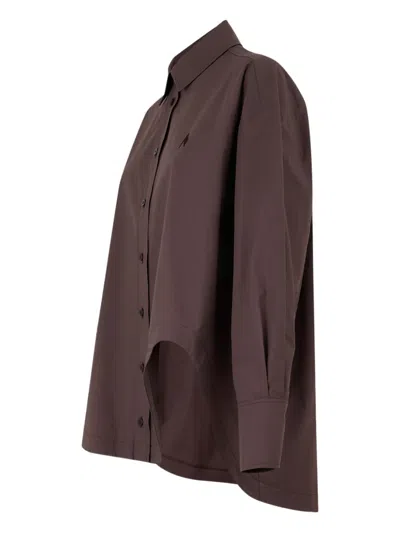 Attico Diana Oversized Cotton Poplin Shirt