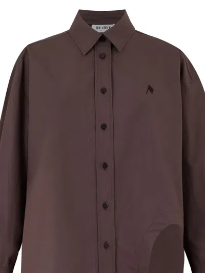 Attico Diana Oversized Cotton Poplin Shirt