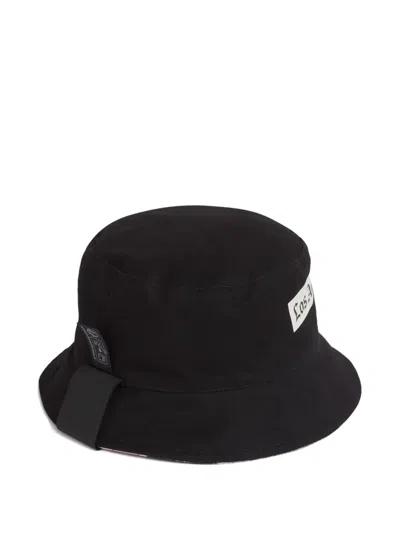 Palm Angels Newspaper Print Bucket Hat In Brown