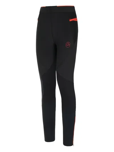 La Sportiva Primal Zip-bottom Leggings In Black