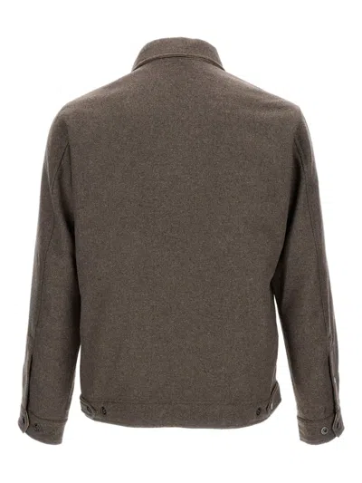 Woolrich Button-fastening Shirt Jacket In Brown