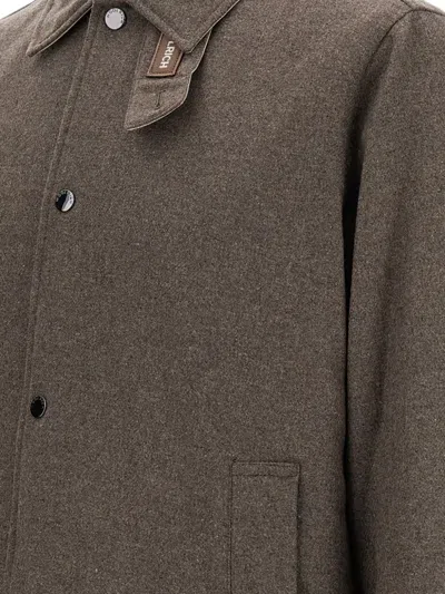 Woolrich Button-fastening Shirt Jacket In Brown