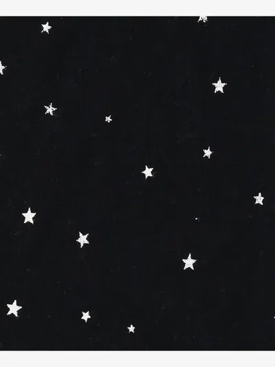 Faliero Sarti Star-print Frayed-edge Scarf In Black