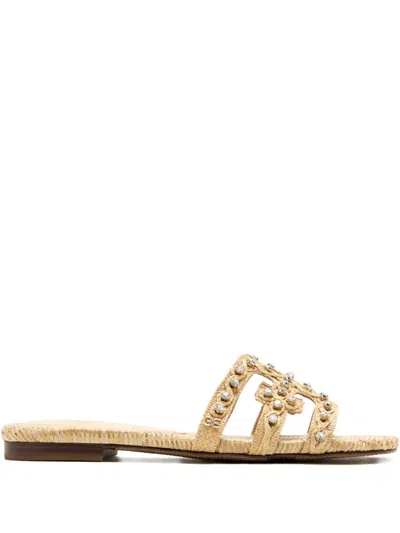 Sam Edelman Crystal-embellished Woven Sandals