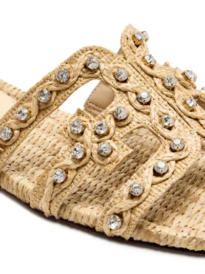 Sam Edelman Crystal-embellished Woven Sandals