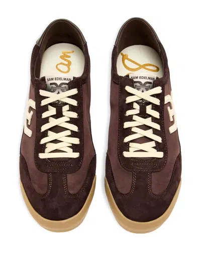 Sam Edelman Ivey Lace Up Sneaker Cafe Noir Brown Nylon