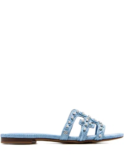 Sam Edelman Crystal-embellished Woven Sandals