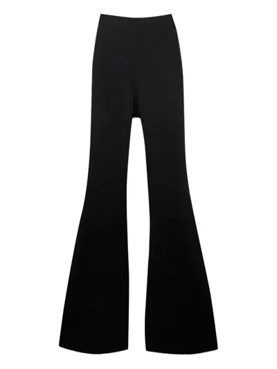 Rick Owens Flared Trousers In Black