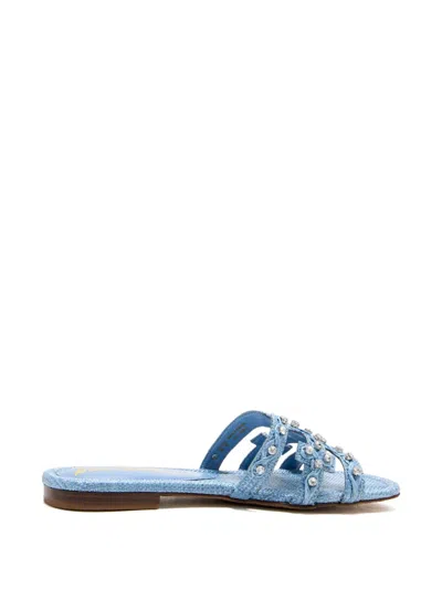 Sam Edelman Crystal-embellished Woven Sandals
