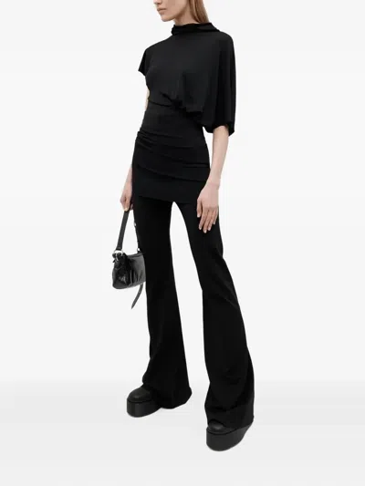 Rick Owens Flared Trousers In Black