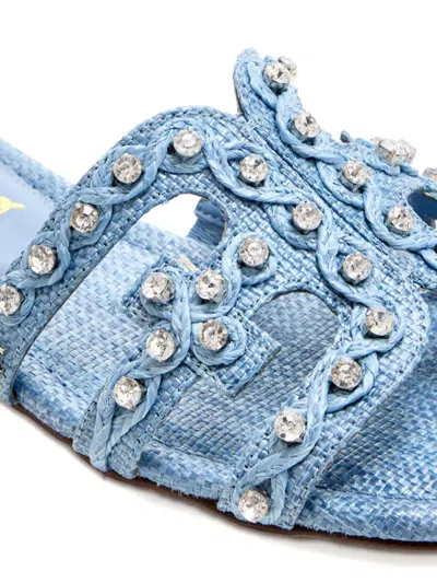Sam Edelman Crystal-embellished Woven Sandals