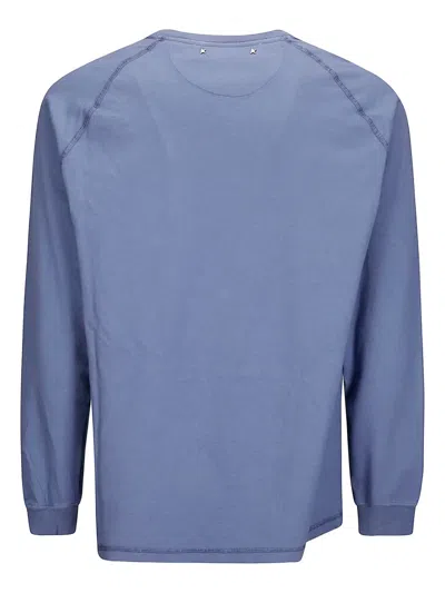 Golden Goose Crewneck Graphic Print Sweater Long Sleeves In Purple