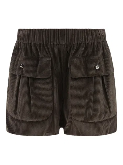 The Mannei Corduroy Shorts In Brown